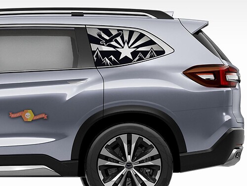 Suba Ascent Forester zijruit USA vlag bergen vlag Arizona stickers sticker
