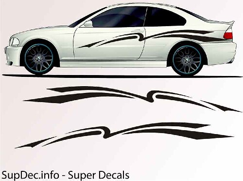 Accentstrepen Zij Vinyl Decal Sticker