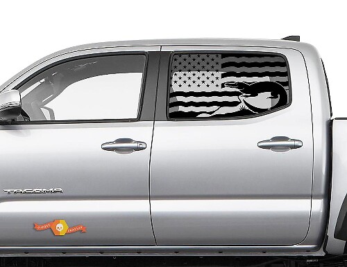 Toyota Tacoma 4Runner Tundra Hardtop Vlag USA Alligator Voorruit Sticker Decal JKU JLU 2007-2019 of Dodge Challenger Charger Suba Ascent Forester Wrangler Rubicon - 139

