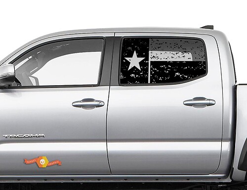 Texas vlag achterruitsticker voor Toyota Tacoma Trucks
