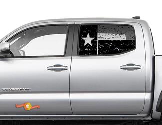 Toyota Tacoma 4Runner Tundra Hardtop Flag Texas Destroyed Windshield Decal JKU JLU 2007-2019 of Dodge Challenger Charger Subaru Ascent Forester Wrangler Rubicon - 142
