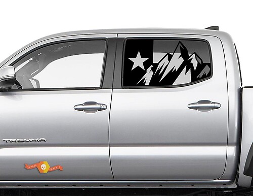 Vlag Texas Mountains Side Decal Stickers voor Toyota Tacoma 4Runner Tundra
