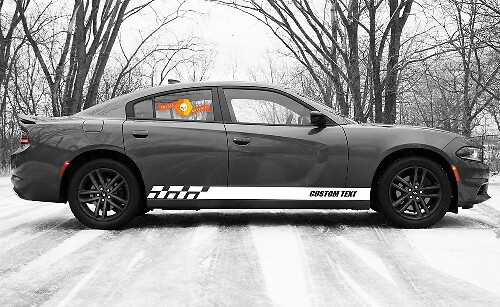 Racing rocker paneel strepen vinyl stickers stickers voor Dodge Charger SXT
