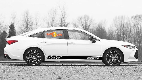 Racing rocker panel strepen vinyl stickers stickers voor Toyota Avalon
