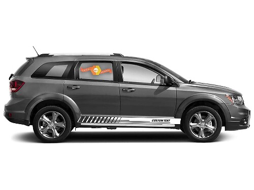 Racing rocker panel strepen vinyl stickers stickers voor Dodge Journey

