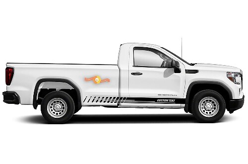 Racing rocker panel strepen vinyl stickers stickers voor GMC Sierra 1500

