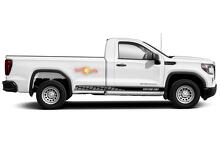 Racing rocker panel strepen vinyl stickers stickers voor GMC Sierra 1500
 2