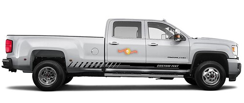 Racing rocker panel strepen vinyl stickers stickers voor GMC Sierra 3500HD

