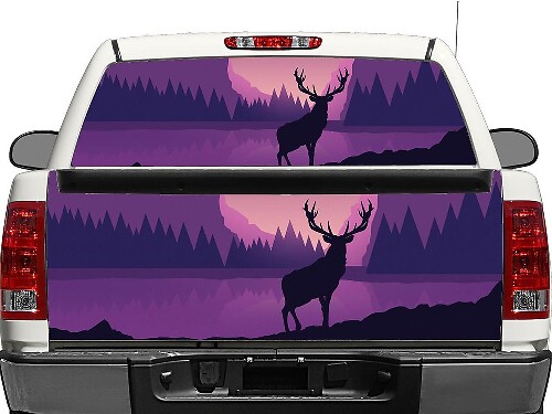 Hertenbos Landschap Achterruit- of Achterklep Vinyl Sticker voor Pick-up Trucks SUV's