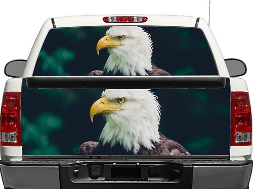 American Bald Eagle achterruit- of achterklep vinylsticker voor pick-up trucks en SUV