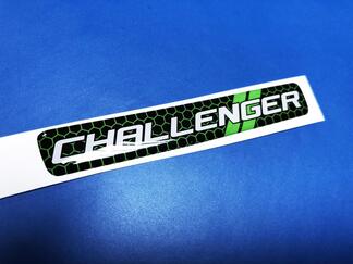 Stuurwiel limoen honingraat Challenger embleem koepelvormige sticker
