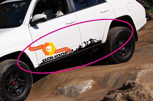 Paar bergen 4Runner Side Rocker Panel Vinyl Decals Stickers voor Toyota 4Runner TRD
