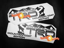 Paar TRD Mountains Goat Edition Side Vinyl Decals Stickers voor Toyota 4Runner Tundra Tacoma FJ Cruiser
 3