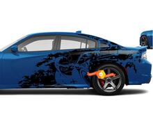 Dodge Challenger Charger ScatPack stijl Splash Grunge Stripes Kit Hell Cat Vinyl Sticker sticker afbeelding
 3
