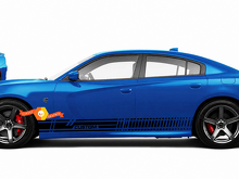 Aangepaste race-streep dorpel vinyl sticker voor Dodge Charger 2011-2026_2