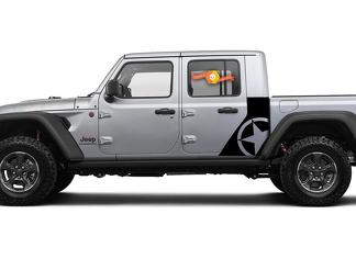 Paar Jeep Gladiator Side Door Star Decals Vinyl Graphics Stripe kit voor 2020-2021 voor beide zijden
