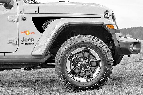 Jeep Gladiator Wrangler JL JLU Gravity Style Extended Fender Vent Blackout Vinyl sticker sticker Graphics
