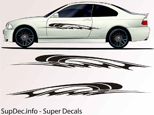 Abstract Accent Zijvinyl Decal Sticker