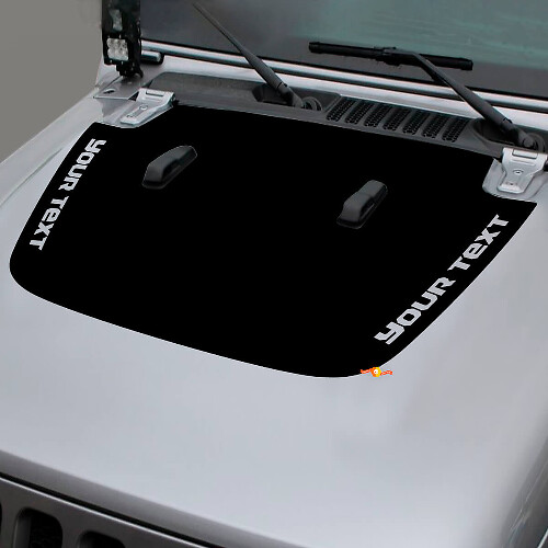Aangepaste Tekst Motorkap Blackout Vinyl Sticker voor Jeep Gladiator en Wrangler
