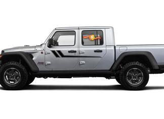 Jeep Gladiator Side JT Wrangler JL JLU deuren strepen stijl Vinyl sticker sticker Grafische kit voor 2018-2021

