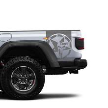 Paar Jeep Gladiator zijdeur strepen Star Destroyed Punisher Stickers Decals Vinyl Graphics Stripe kit voor 2020-2021 voor beide zijden
 2