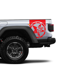 Paar Jeep Gladiator zijdeur strepen Star Destroyed Punisher Stickers Decals Vinyl Graphics Stripe kit voor 2020-2021 voor beide zijden
 3