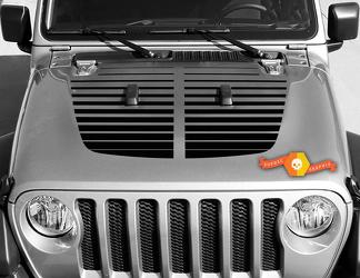 Jeep Gladiator JT Wrangler lijnen Split JL JLU Hood stijl Vinyl decal sticker Grafische kit voor 2018-2021
