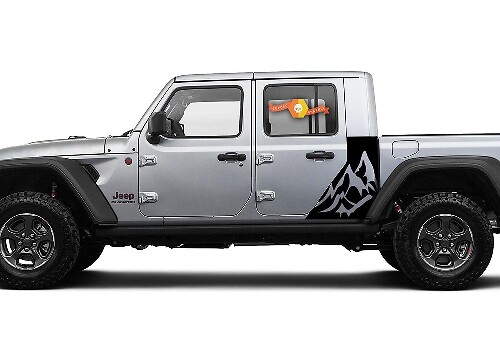 Jeep Gladiator 2 Side Mountains Sticker Sticker Fabrieksstijl Body Vinyl Grafische Strepen Kit 2018-2021
