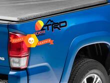 TRD Mountains Vintage Sunset Logo Bed Side Vinyl Stickers Decal 2 Voor Toyota Tacoma Tundra FJ Cruiser 2