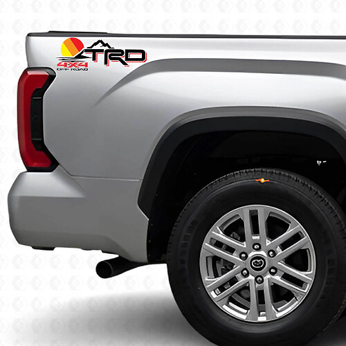 TRD 4x4 Off Road Vintage Stijl Bedplank Vinyl Decal Sticker voor Toyota Tundra