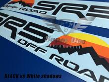 Paar SR5 4x4 off-road met bergen vintage zonsondergang oude stijl kant vinyl stickers sticker geschikt voor Tacoma Tundra 4Runner
 2