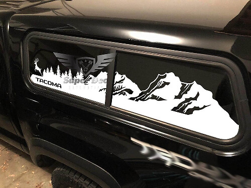 Mountain Forest Bed Topper Raamsticker Set voor Toyota Tacoma 2016-2020