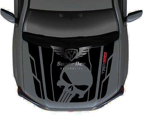 Punisher-stijl motorkap vinylsticker voor Toyota 4Runner 5e generatie