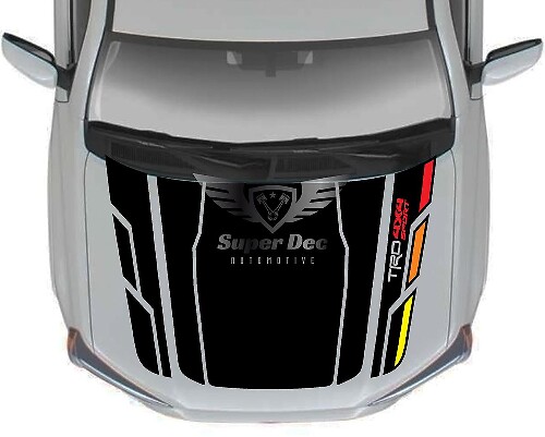 Vintage TRD-stijl 4x4 motorkap vinylsticker voor Toyota 4Runner 5e generatie zonder scoop