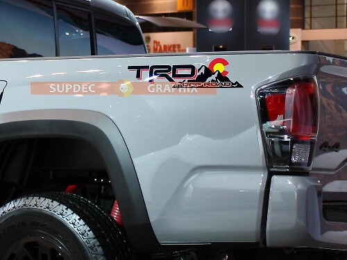 TRD Colorado Vlagstijl Bedside Vinyl Decal Sticker voor Toyota Tacoma
