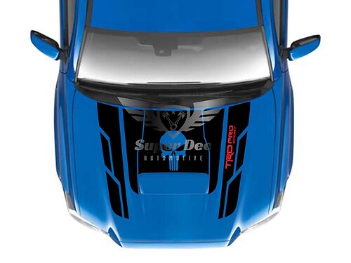 TRD-stijl Punisher Skull motorkap vinyl decal sticker voor Toyota Tacoma 2016-2021