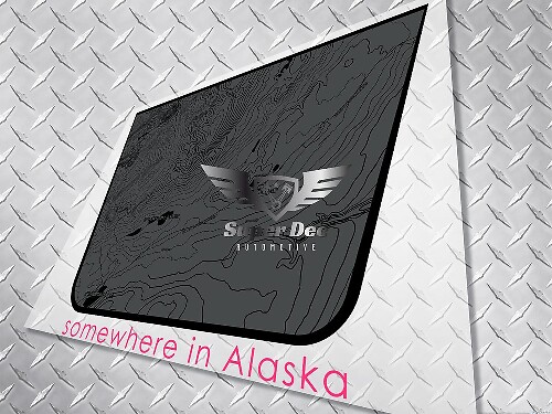 Blackout topografische kaart vinyl motorkap sticker voor Jeep Wrangler en Gladiator
