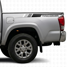 Vintage TRD-stijl zijkantstrip vinyl decals kit voor Toyota Tacoma_2
