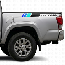 Vintage TRD-stijl zijkantstrip vinyl decals kit voor Toyota Tacoma_4