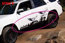 Zijbergen Bomen reizen Vinyl Sticker Sticker geschikt voor Toyota TRD PRO 4Runner
 4