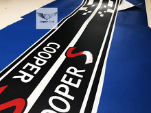 Cooper S zijruit geblokte vinyl decalset voor Mini Cooper_2