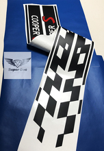 Cooper S zijruit geblokte vinyl decalset voor Mini Cooper_3
