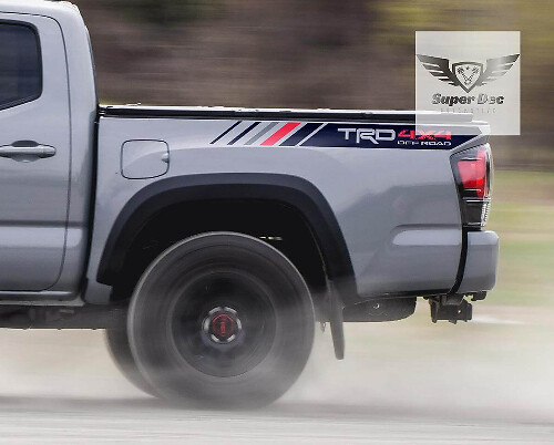 TRD Off Road geruit strip achterzijde vinyl decal sticker voor Toyota Tacoma Tundra