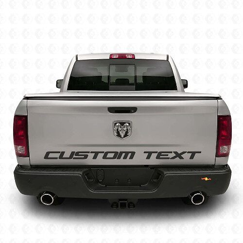 Aangepaste tekst zij- en achterklep vinyl sticker voor Dodge Ram Power Wagon