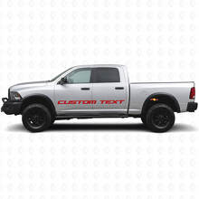 Aangepaste tekst zij- en achterklep vinyl sticker voor Dodge Ram Power Wagon_6