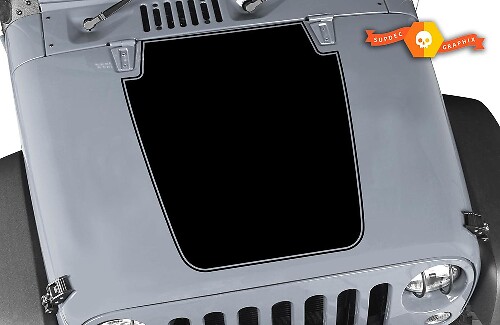 Jeep Decal Hood met Trim Vinyl Alle kleuren Sticker JK LJ TJ 2007-2018
