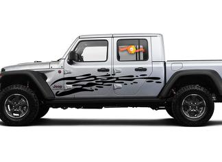 Jeep Gladiator Side JT Extra Large Side Drip Style Vinyl sticker sticker Graphics kit voor 2018 - 2021
