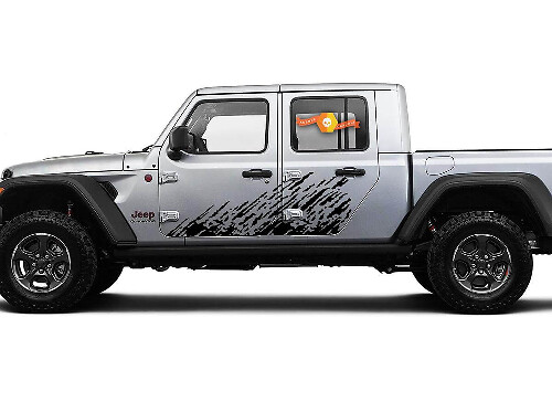 Splash Dirt Zijdeur Vinyl Decal Sticker Graphics Kit voor Jeep Gladiator JT