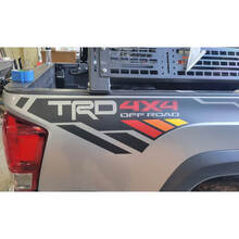 Vintage oude stijl strepen TRD 4x4 PRO Sport Off Road Bed Side Vinyl Stickers Decal geschikt voor Tacoma 13-24 of Tundra 13-24
 4