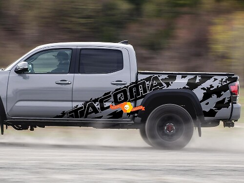 Paar enorme Splash Grunge Bed Side Vinyl Stickers Sticker geschikt voor Tacoma

